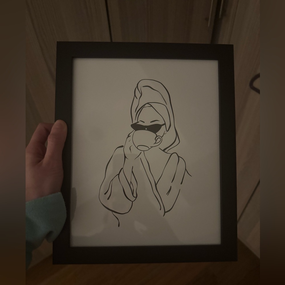 Fun bathroom framed print!